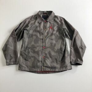 Boy's Youth Nike Air‎ Jordan Green Camo Snap Button Up Jacket Size Large Jumpman